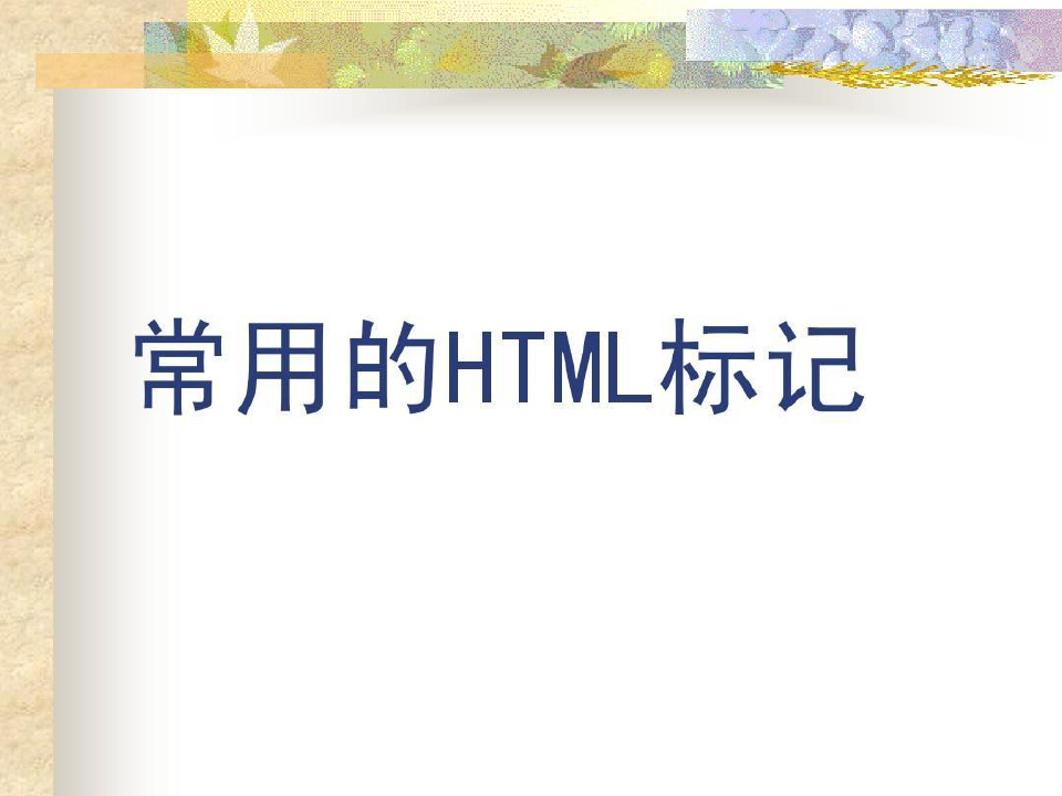 常用的HTML标记32页PPT