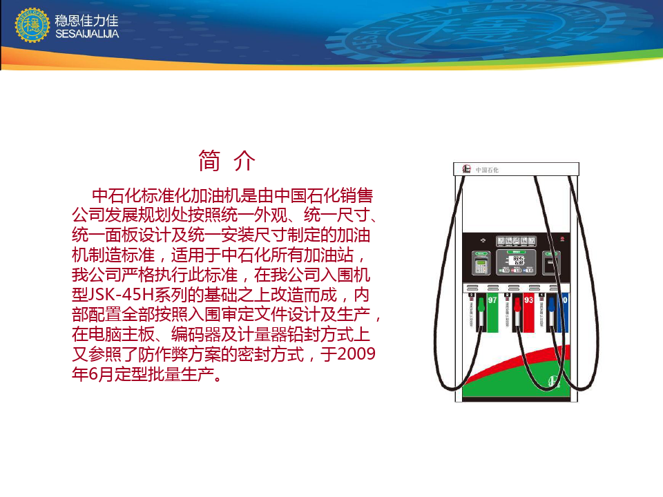 中国石化燃油加油机标准通则