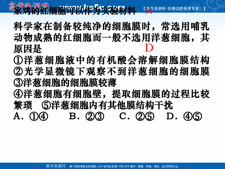 广东省江门市第一中学人教高三生物一轮复习必修一课件 细胞膜系统的边界 共48张