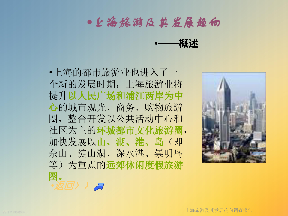 上海旅游及其发展趋向调查报告