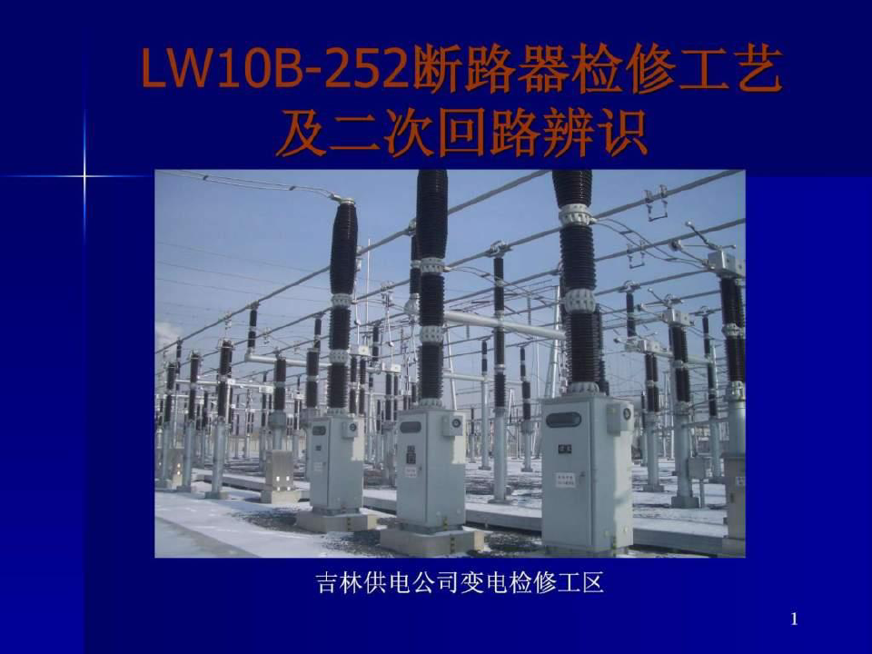 LW10B-252SF6断路器机构大修及原理图辨识.ppt
