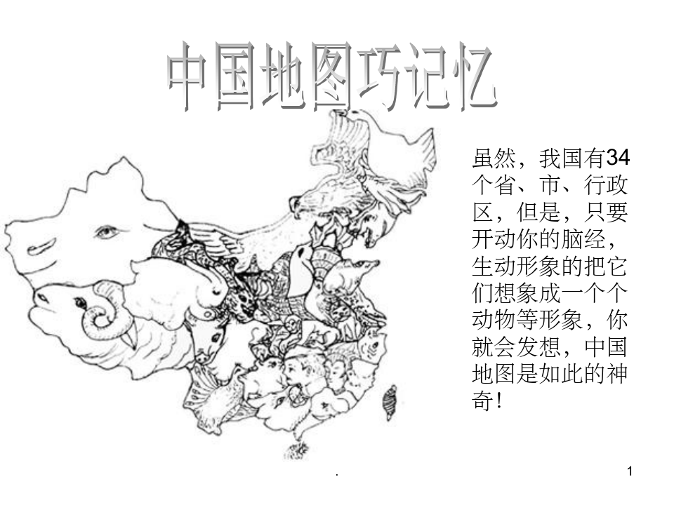 中国各省地图形状课件