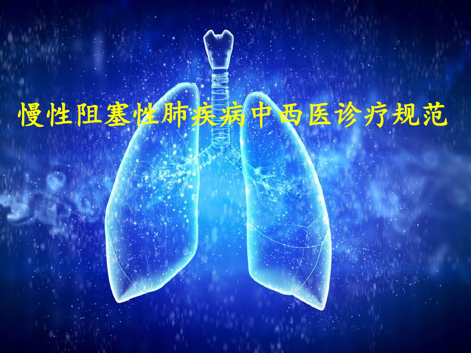 慢性阻塞性肺疾病中西医诊疗规范  ppt课件