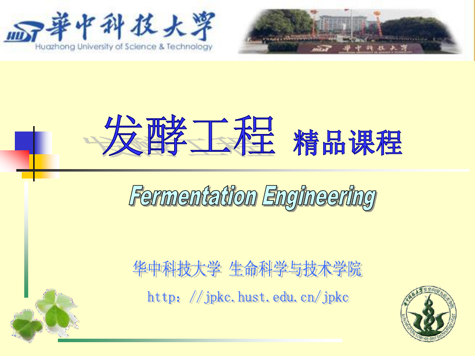 华中科技大学发酵工程 第六章 发酵动力学