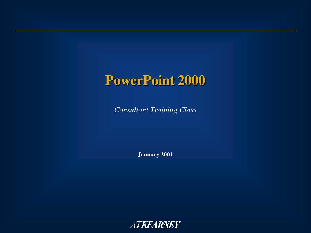 科尔尼《Consultant Training Class---PowerPoint 2000》113页