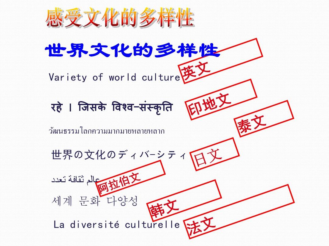 世界文化的多样性