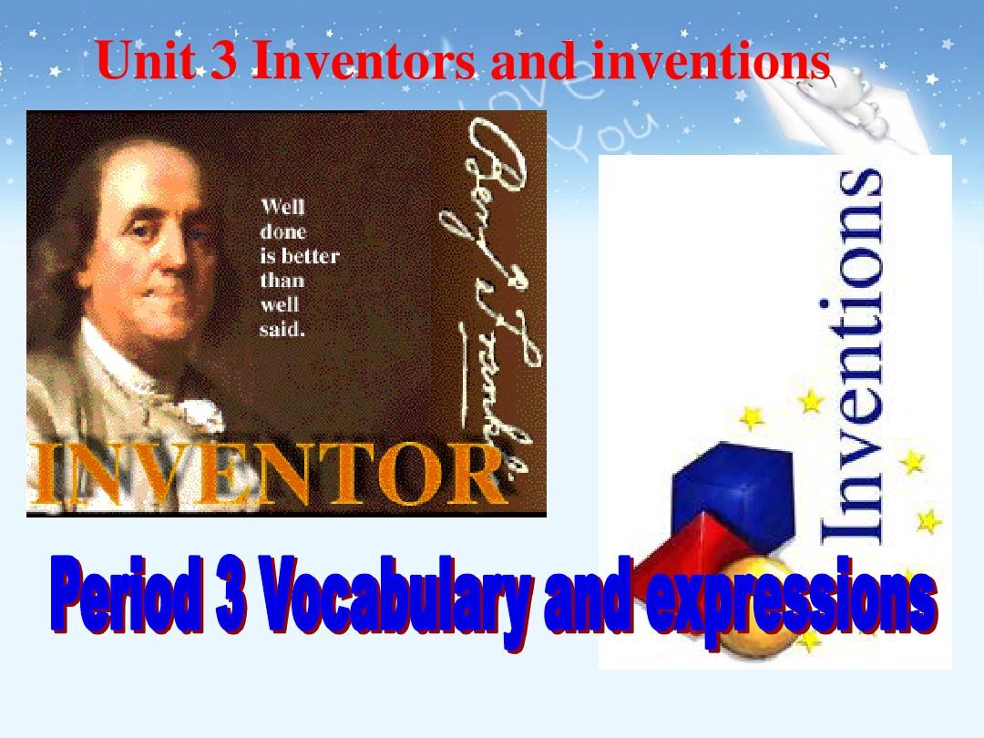 人教新课标版高二选修8 Unit3 Inventors and inventions-Vocabulary and expressions ppt课件