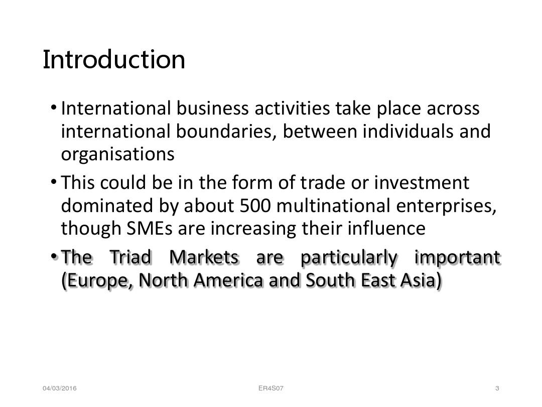 Economies Markets T1 The Global Economic Environment_