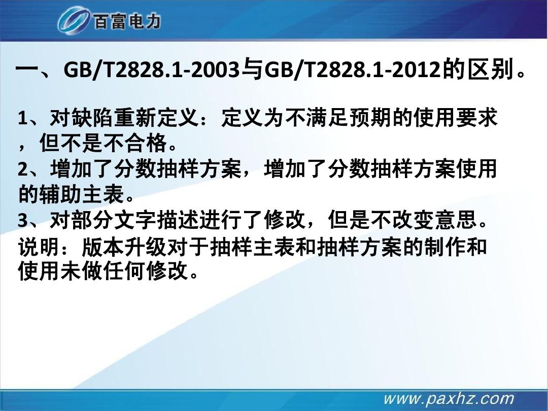 GBT2828.1-2012计数抽样检验程序培训