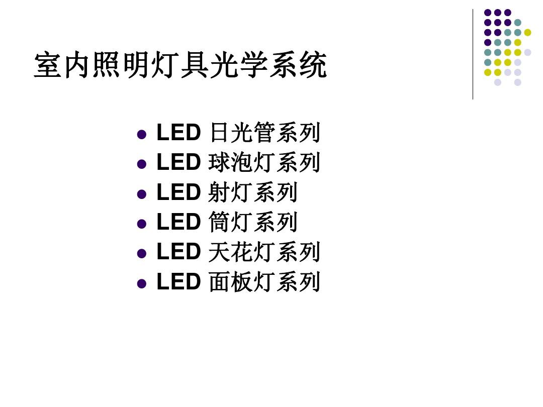 光学设计第14讲LED灯具光学