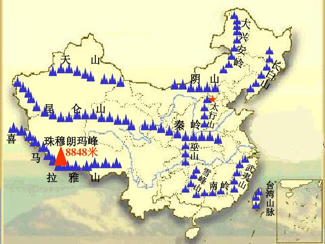 中国主要山脉