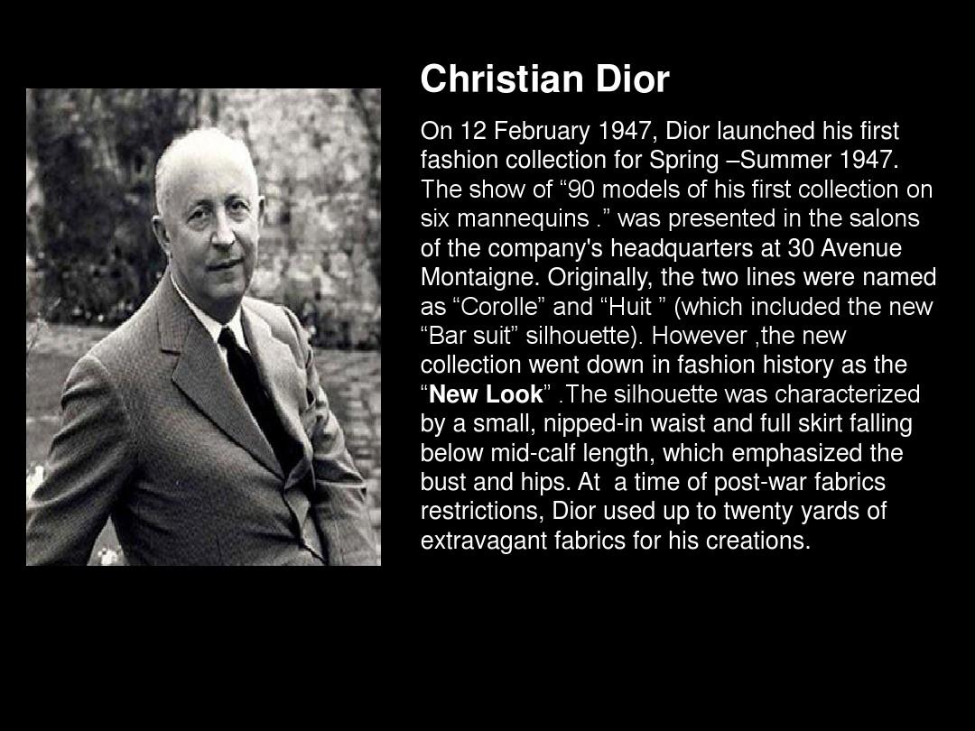 关于Dior的简单介绍 英文版