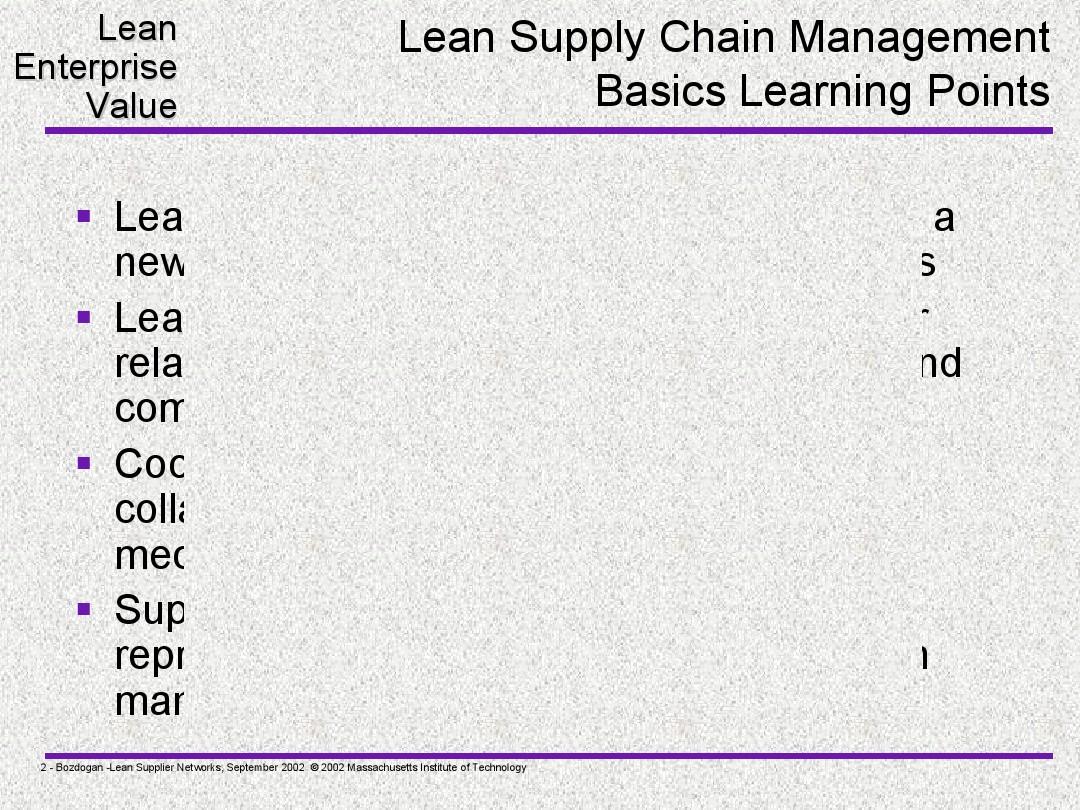 07.Lean Supply Chain Management