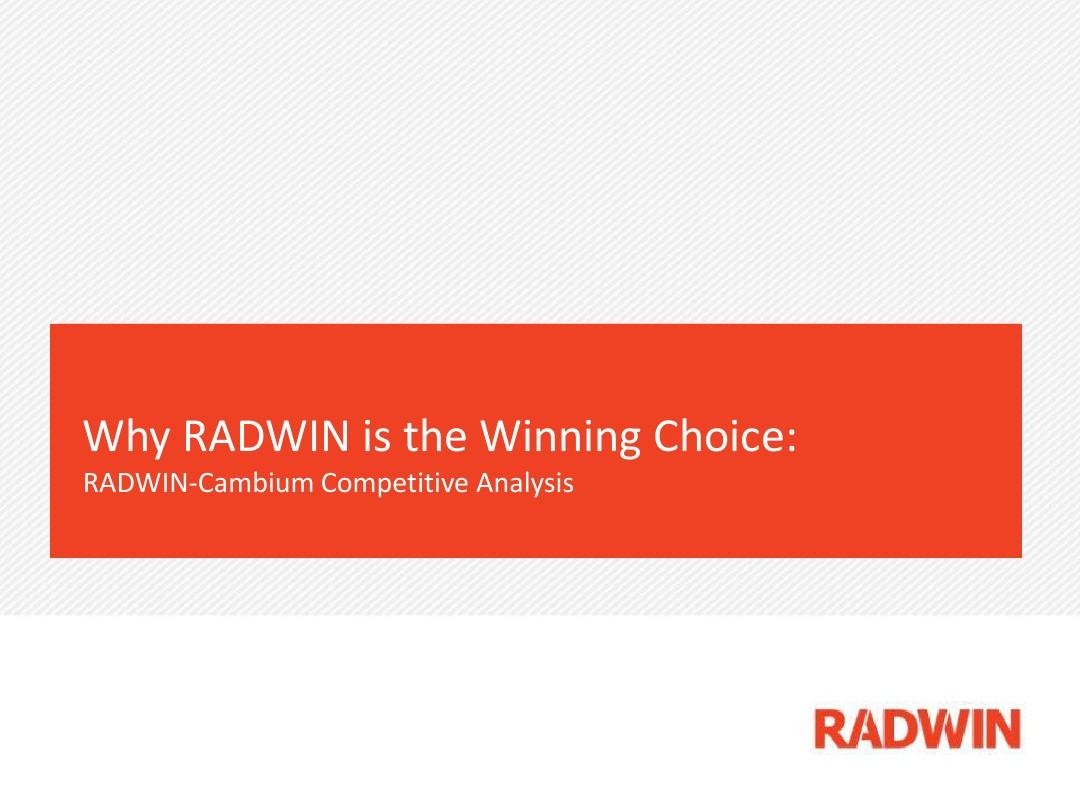 RADWIN_Cambium(原MOTO)_Competitive_Analysis_Jan_2012