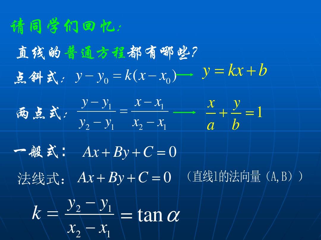 直线的参数方程(最全)