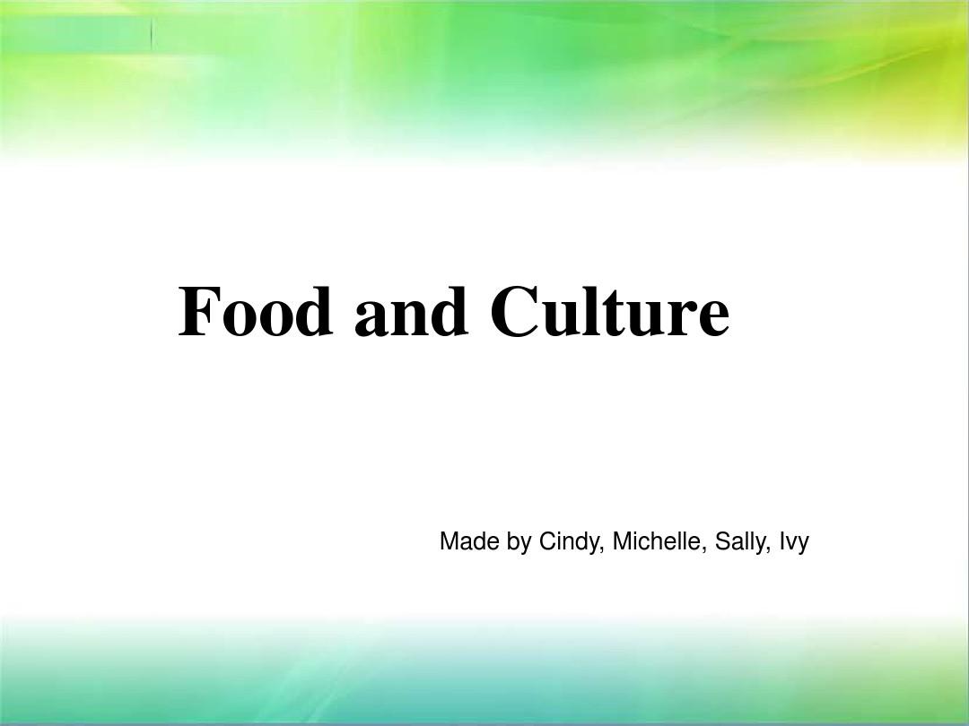 Food and culture