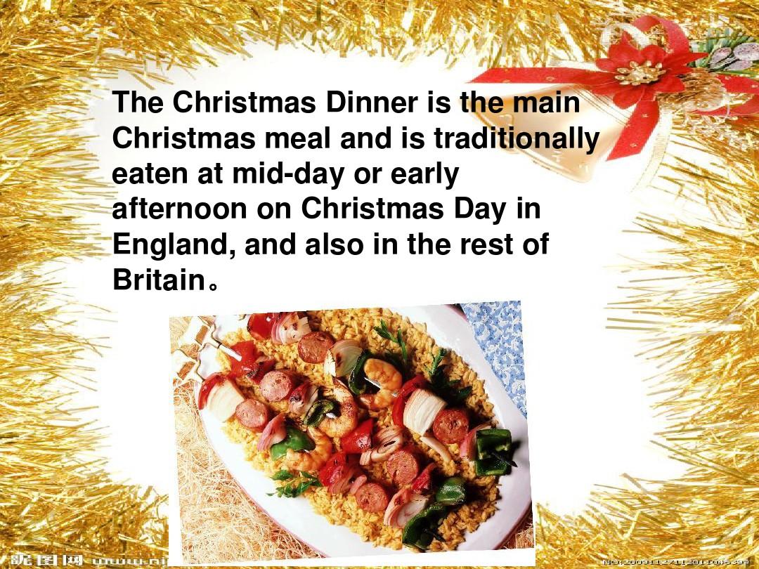 英文版关于圣诞节食物的介绍