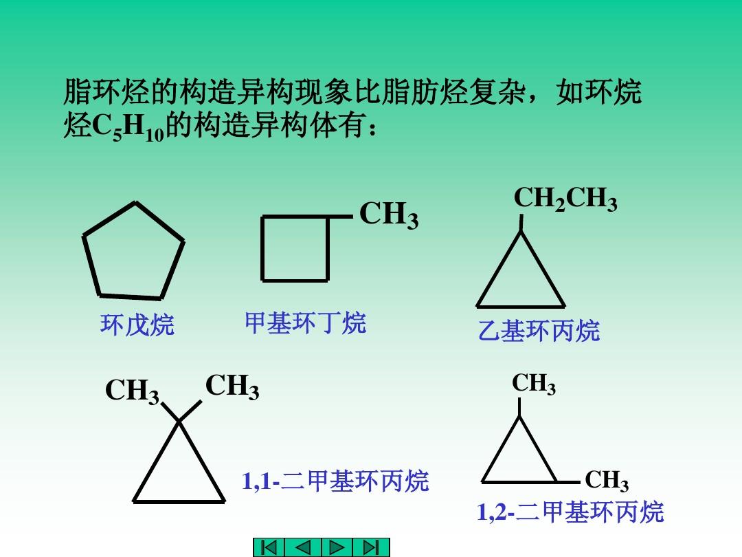 中医药大学有机化学课件JC整理-脂环烃