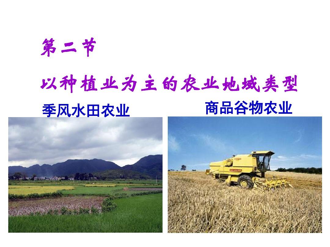 第3章第2节 以种植业为主的农业地域类型 人教版必修2(共43张PPT)