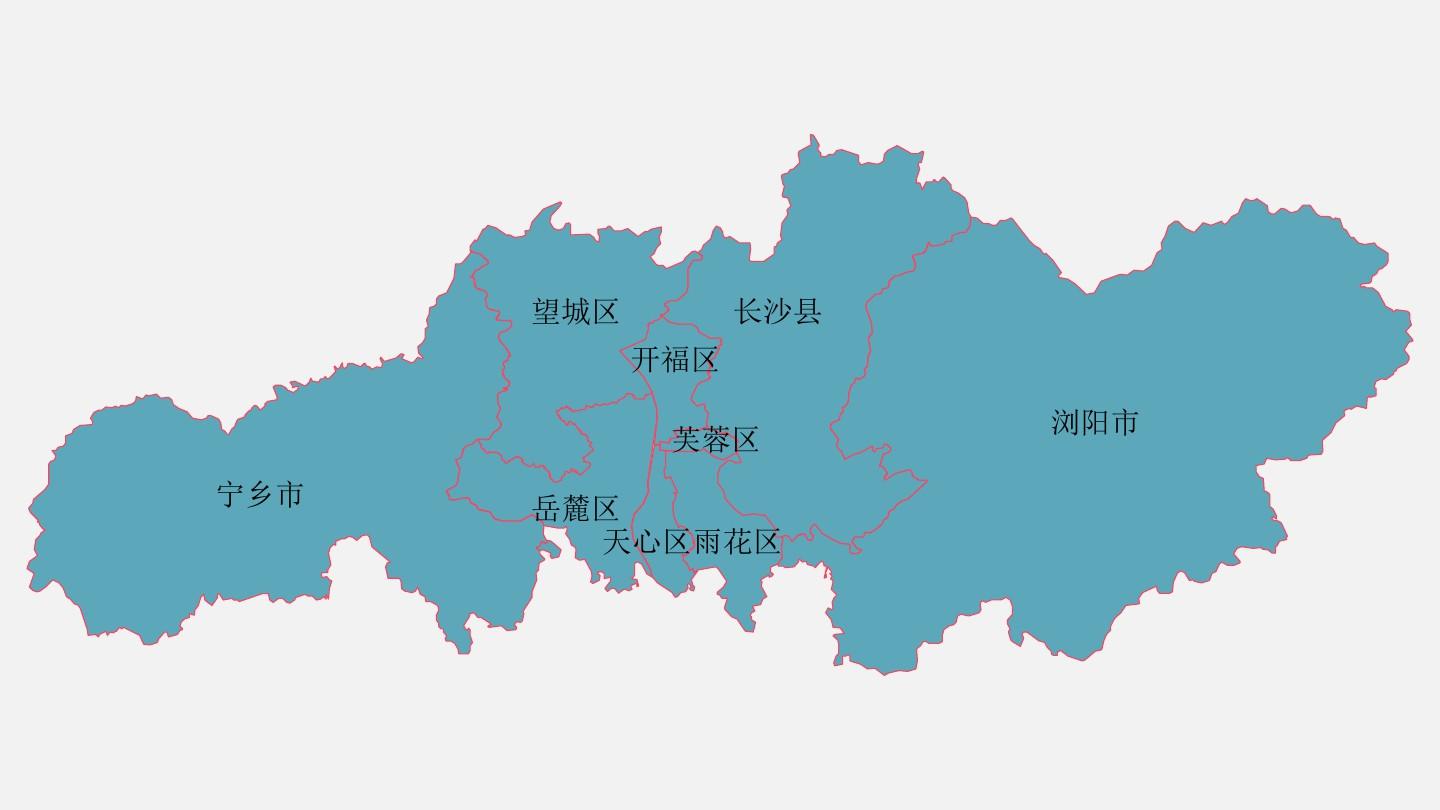 长沙地图高清全图矢量可编辑全市各县区行政区划地图