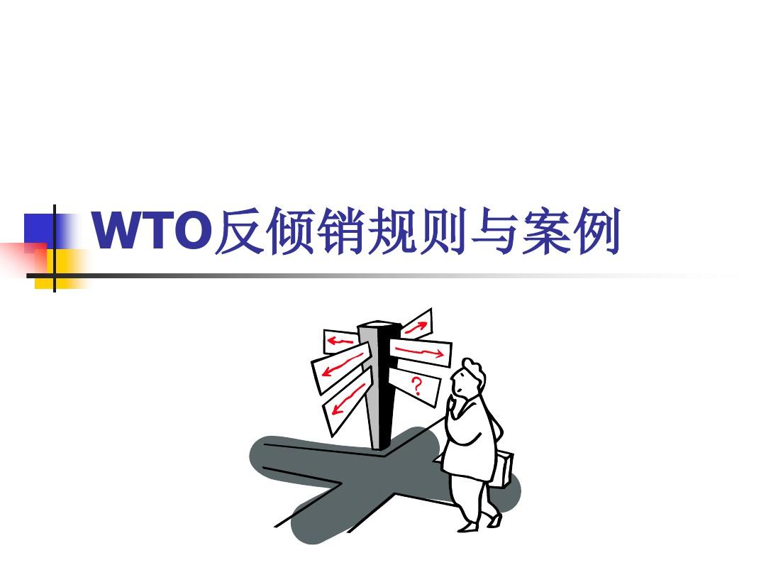 WTO反倾销规则与案例
