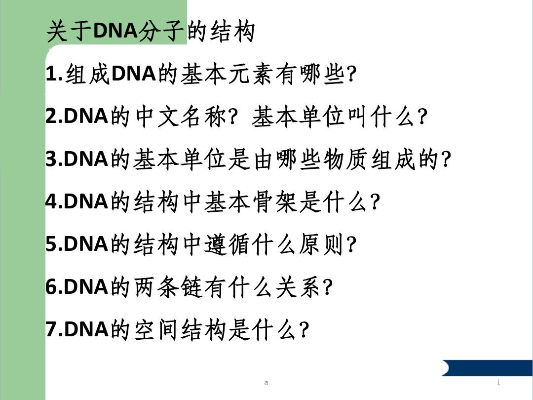 DNA结构_碱基计算题