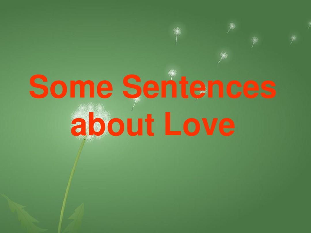 英语演讲关于爱情