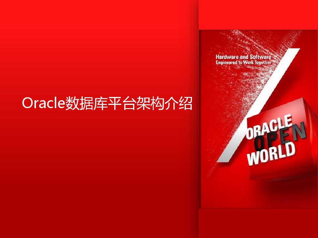 Oracle数据库平台架构介绍