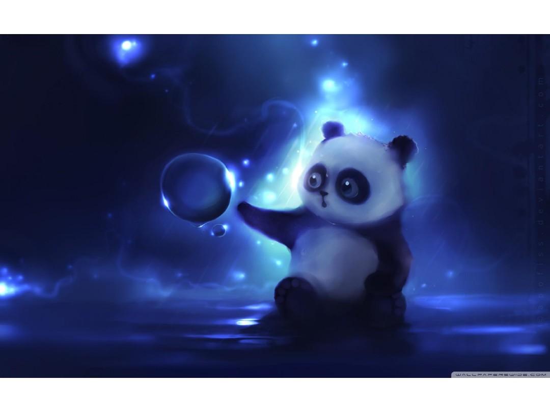 可爱小熊猫ppt背景图片下载
