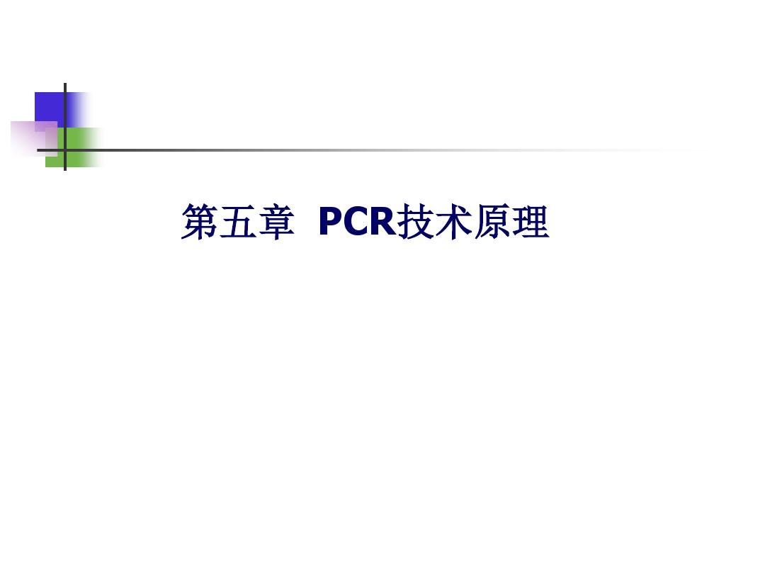 PCR技术原理