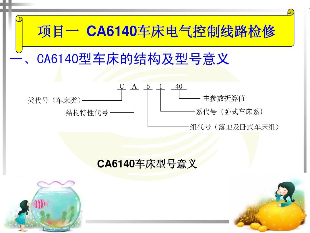 CA6140型车床主要结构及电路图分析