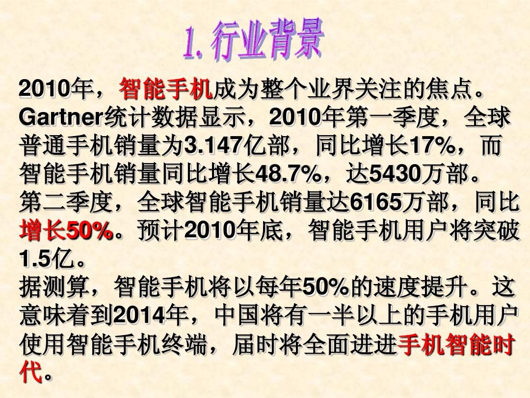2011年中国智能手机市场分析