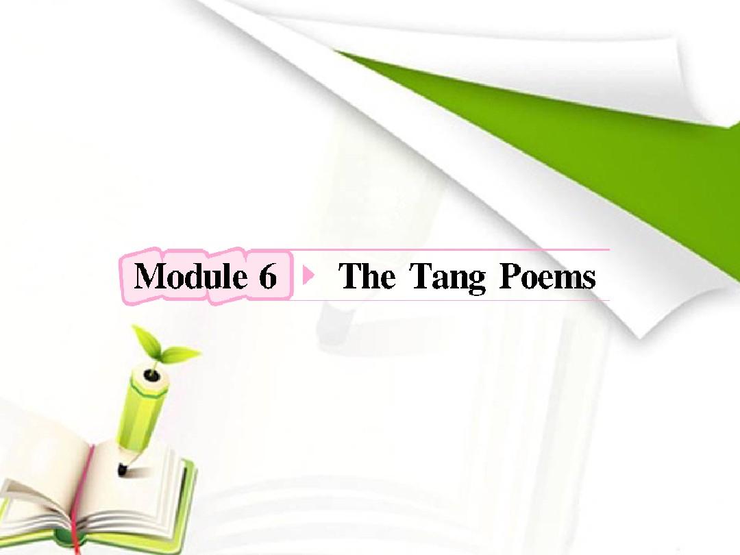 外研版一轮复习课件 选修8 Module6 The Tang Poems精品