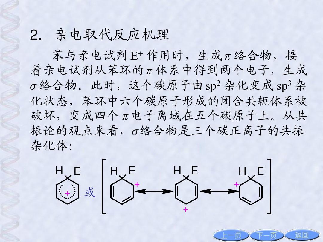 苯环上氢的亲电取代反应