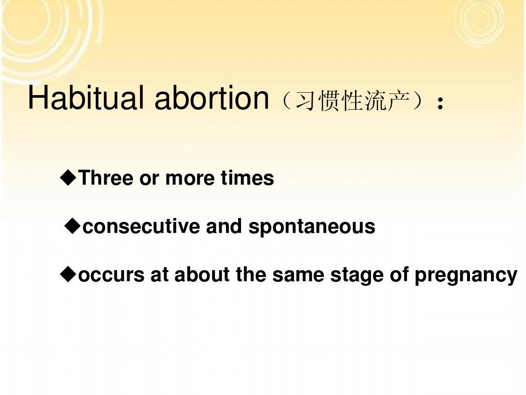 habitual abortion
