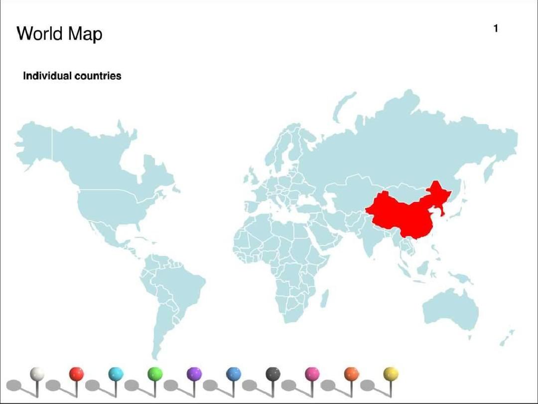 中国分省份矢量地图(可分层涂色).