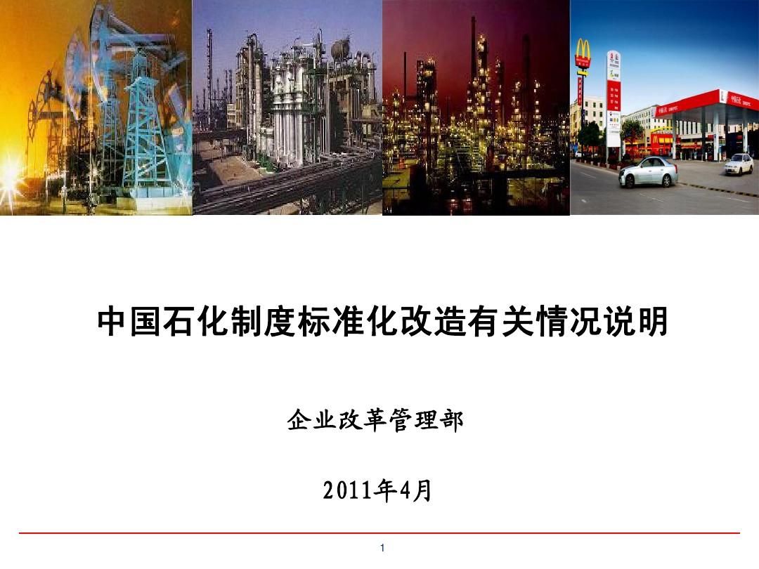中国石化标准化制度体系建设方案