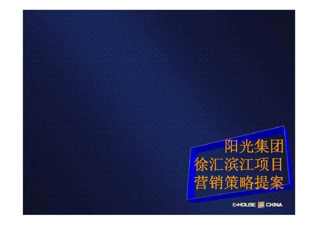 2019年上海市阳光集团徐汇滨江项目营销策略提案