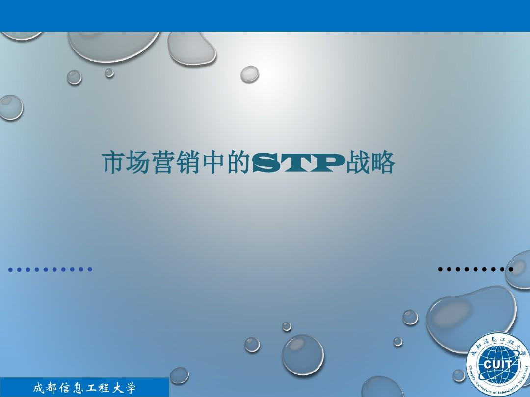 市场营销中的STP战略教材PPT(共 36张)