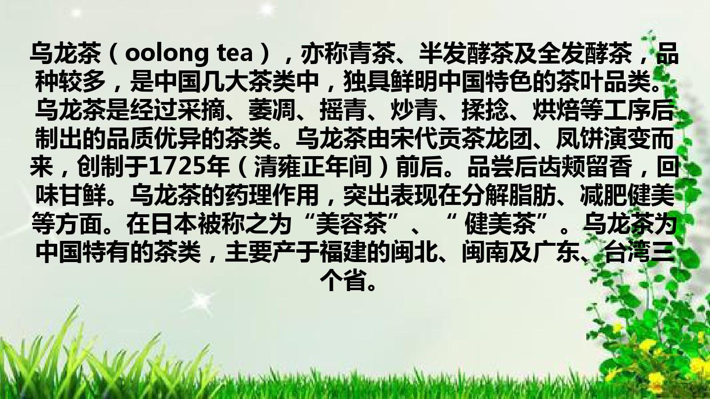 青茶-四大乌龙茶工艺对比