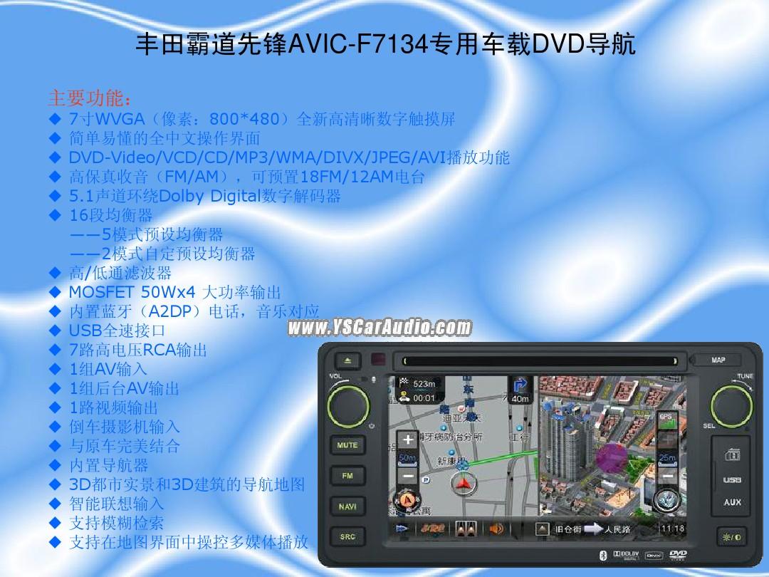 丰田霸道先锋专用导航介绍和安装步骤