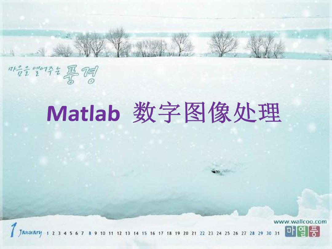 Matlab图像处理教程及方法