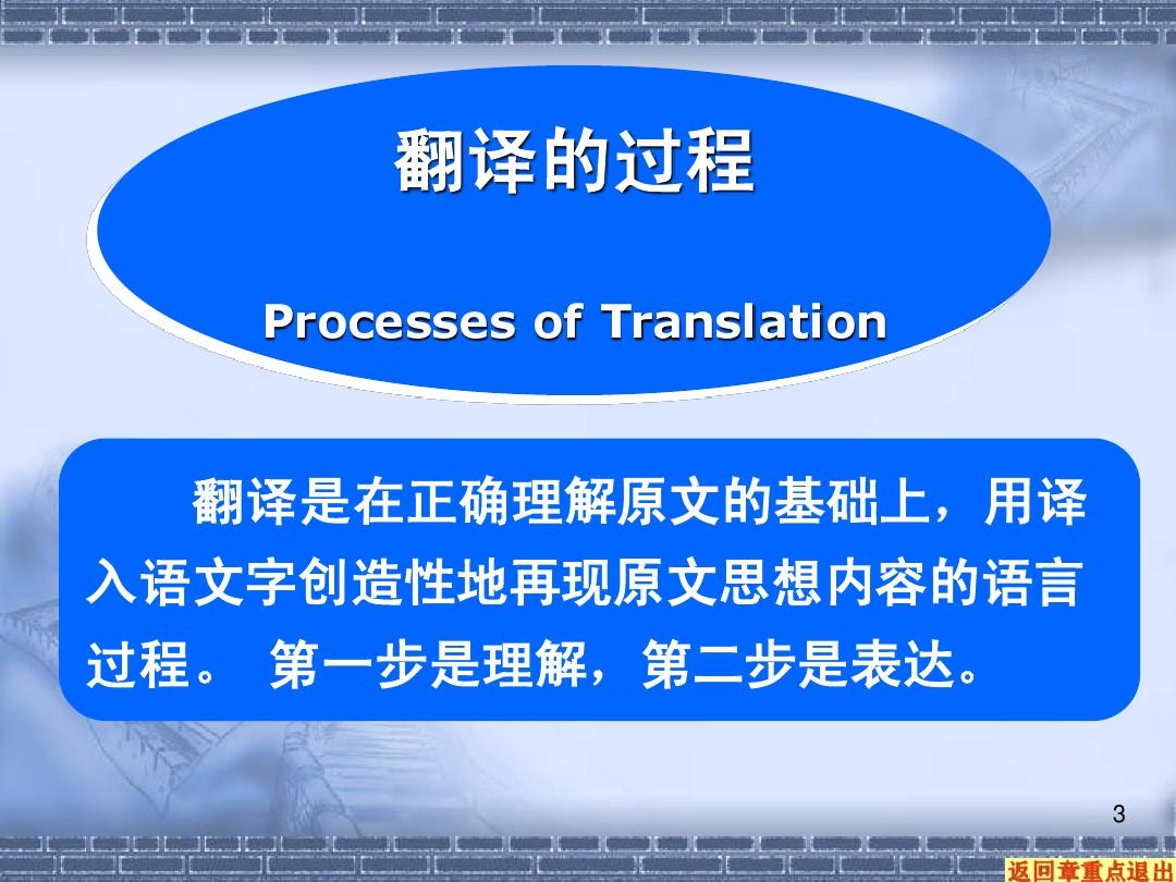 英语翻译的过程