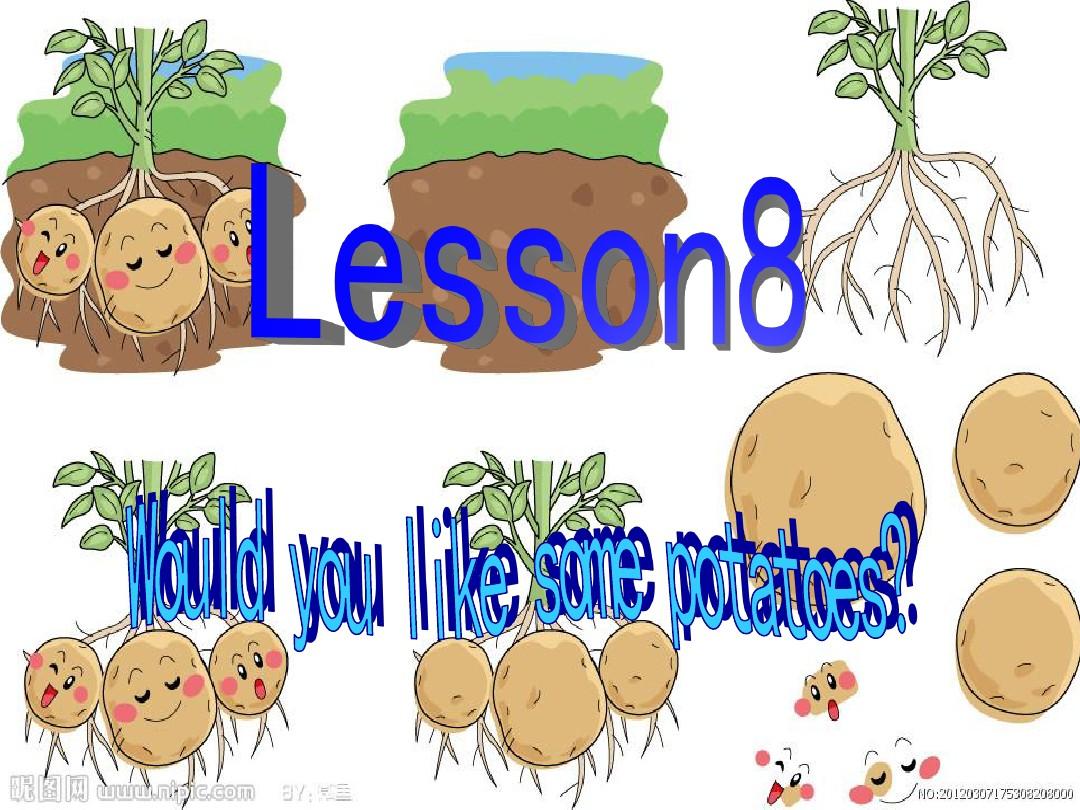 2018年科普版五年级英语上册Lesson 8《Would you like some potatoes》课件