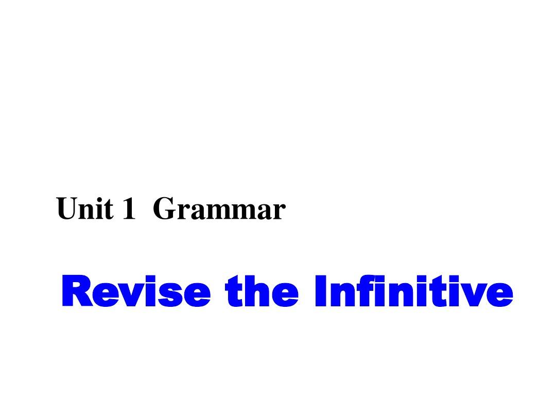 新课标人教版选修七Book7 Unit1 Grammar