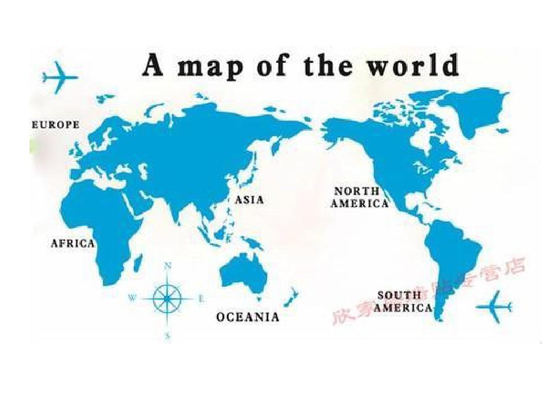 世界各洲各国中英文地图