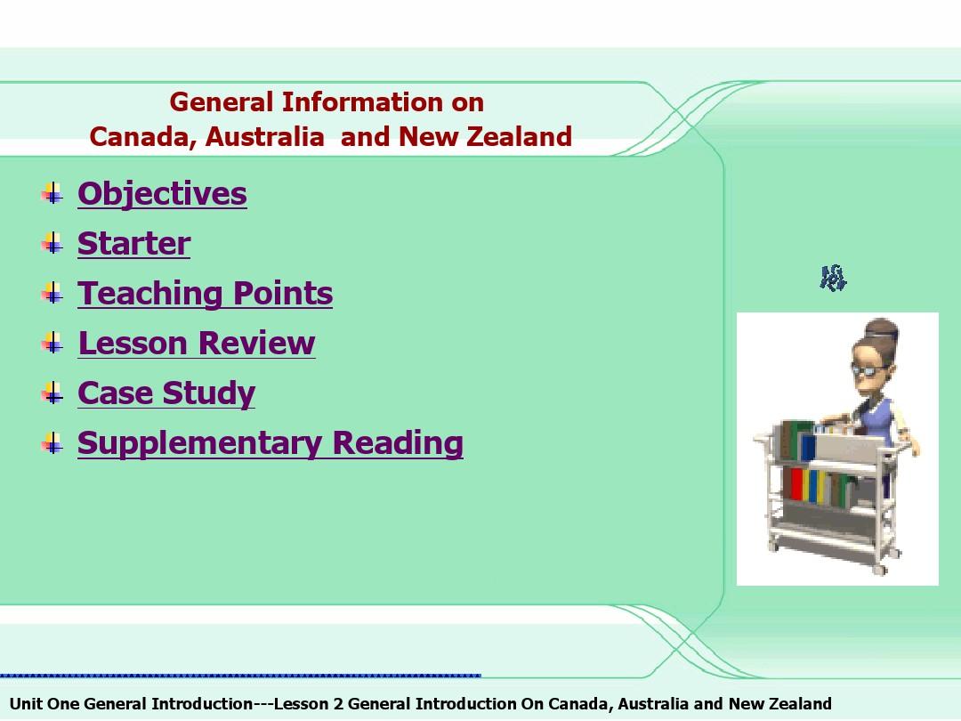 英语国家概况 第二单元 General Information on Canada, Australia  and New Zealand