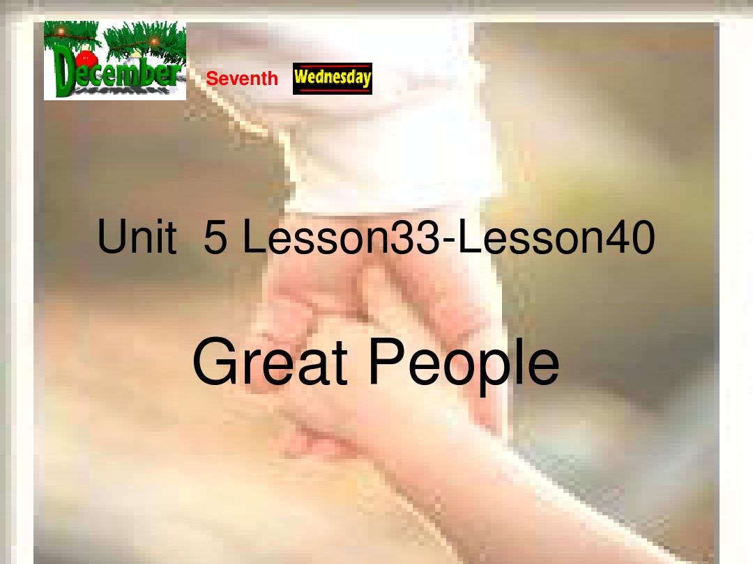 1.9 Unit5 Great Peopie课件(冀教版九年级上册)