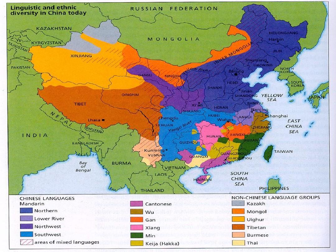 万语分布详图(世界语言分布地图,中国方言分布地图,外语地区分布地图等)