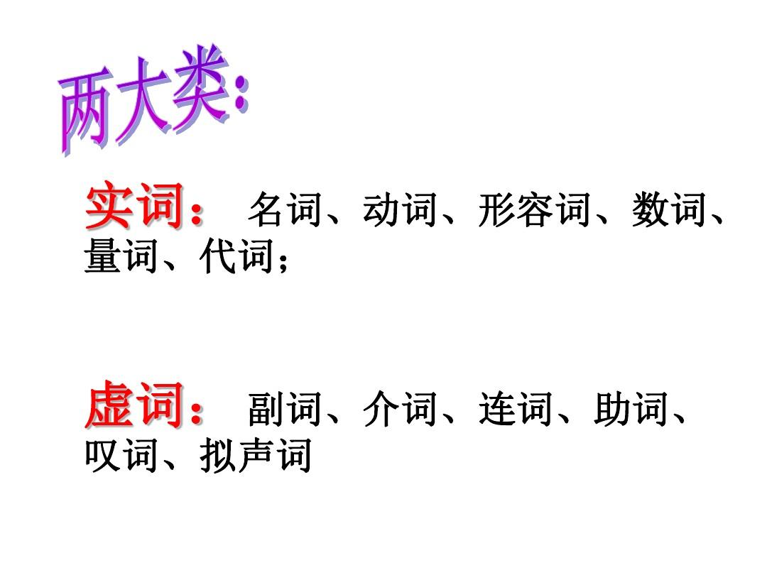 现代汉语词类之虚词